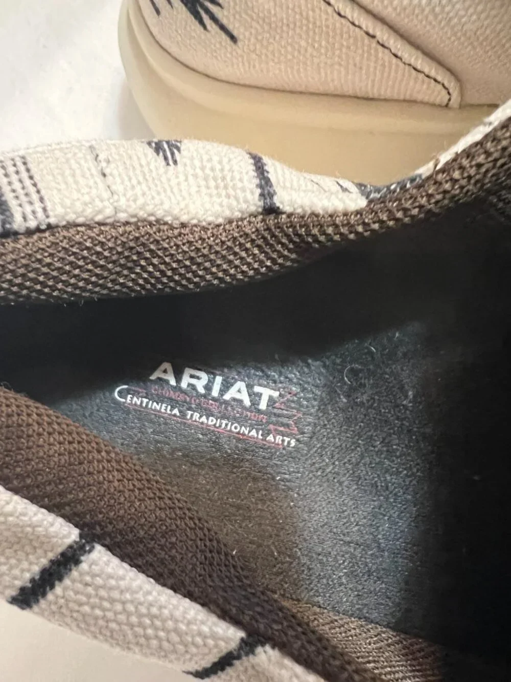 Ariat Women's Cruiser Slip-On Shoes Tan Black Geometric Print Size 10 Casual B